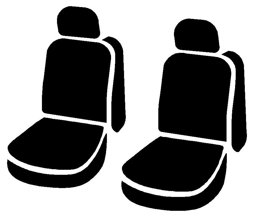 FIA Seat Cover, Wrangler, Bucket Seat with Adjustable Headrests, Saddle Blanket, Solid Gray, Set of 2 – TRS47-67 GRAY