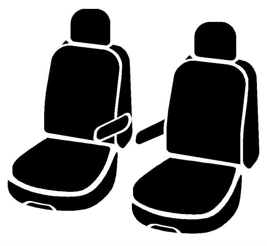 FIA Seat Cover, Wrangler, Bucket Seat with Adjustable Headrests, Saddle Blanket, Solid Black, Set of 2 – TRS49-80 BLACK