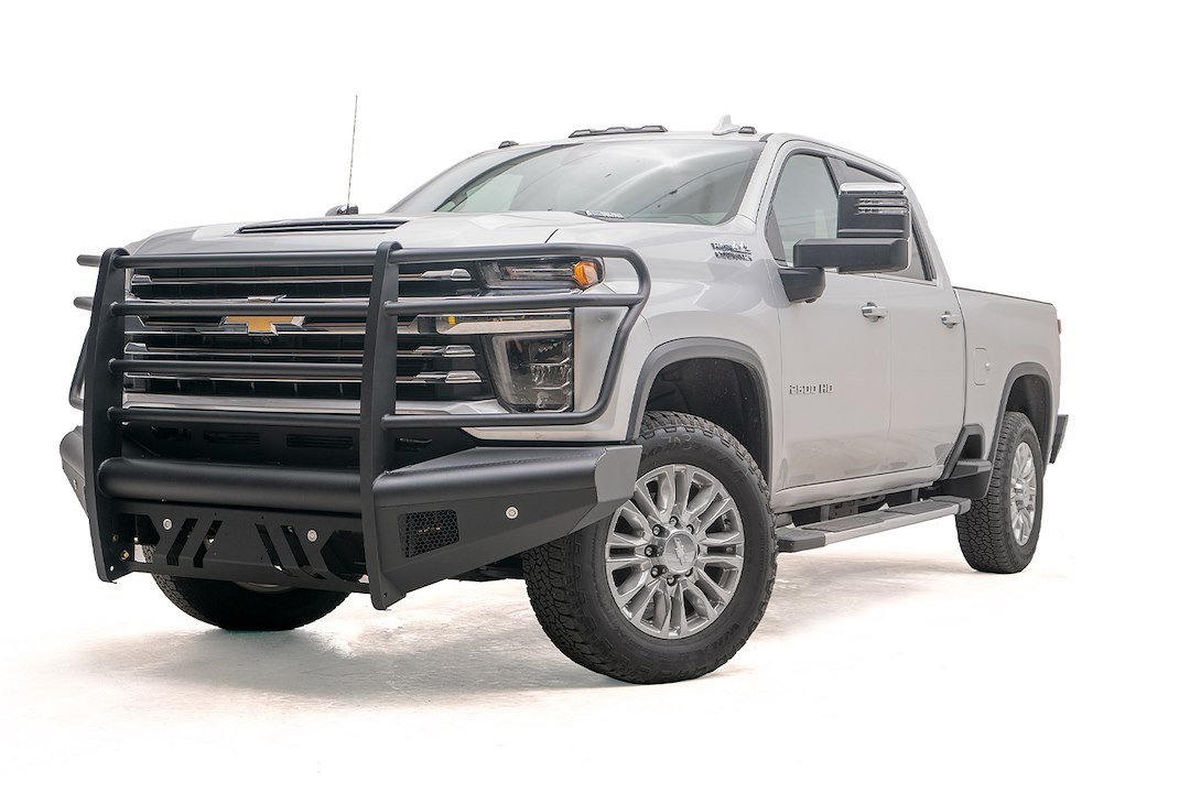 Fab Fours Bumper, Black Steel Elite, One Piece Design, Mounting Hardware Included, With Grille Guard, Without Winch Mount – CH20-Q4960-1