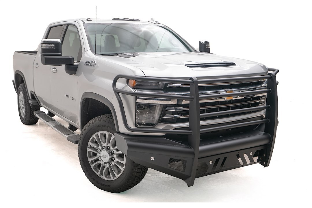 Fab Fours Bumper, Black Steel Elite, One Piece Design, Mounting Hardware Included, With Grille Guard, Without Winch Mount – CH20-Q4960-1