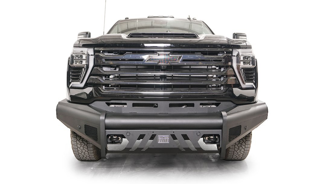 Fab Fours Bumper, Black Steel Elite, One Piece Design, Mounting Hardware Included, Without Grille Guard, Without Winch Mount – CH24-Q6161-1