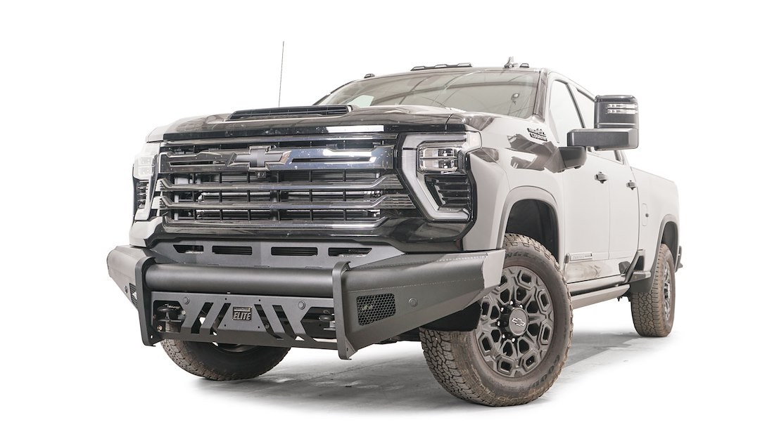 Fab Fours Bumper, Black Steel Elite, One Piece Design, Mounting Hardware Included, Without Grille Guard, Without Winch Mount – CH24-Q6161-1