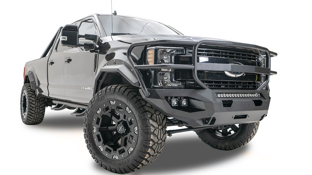Fab Fours Bumper, Matrix Series, One Piece Design, Mounting Hardware Included, With Grille Guard – DR10-X2950-1
