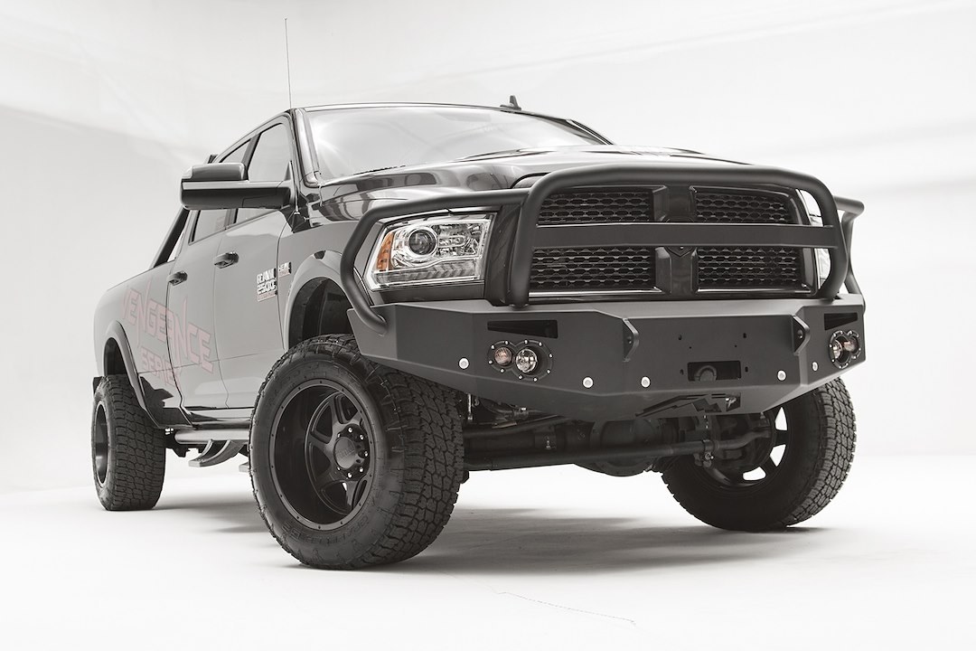 Fab Fours Bumper, Premium, One Piece Design, Mounting Hardware Included, With Grille Guard, With Internal Winch Mount – DR16-C4050-1