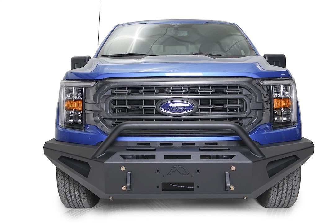 Fab Fours Bumper, Red Steel, One Piece Design, Mounting Hardware Included, With Integrated Shackle Mount, 11 Gauge Steel – FF21-RS5162-1