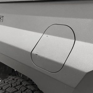 Fab Fours Fender, Powder Coated, Matte Black, Steel, Set of 4, Rear Fender Fuel Door Replacement with Magnetic Touch Latch – FB2001-1