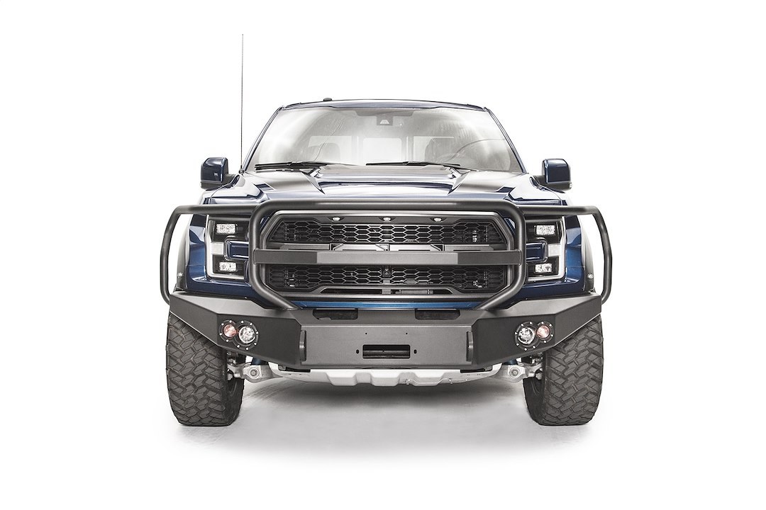 Fab Fours Bumper, Premium, One Piece Design, Mounting Hardware Included, With Grille Guard, With Internal Winch Mount – FF17-H4350-1