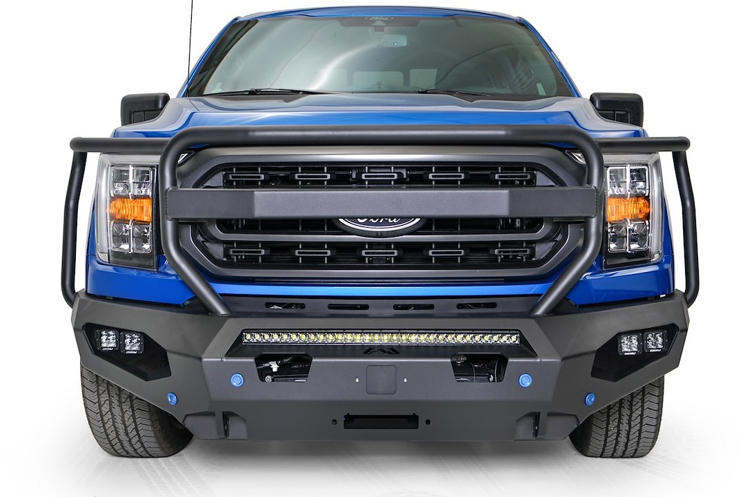 Fab Fours Bumper, Matrix Series, One Piece Design, Mounting Hardware Included, With Grille Guard – FF21-X4750-1