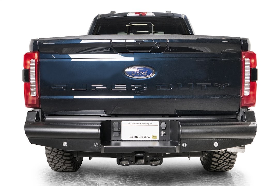 Fab Fours Bumper, Black Steel Elite, One Piece Design, Mounting Hardware Included, Compatible with OEM Receiver Hitch – FS23-U5950-1