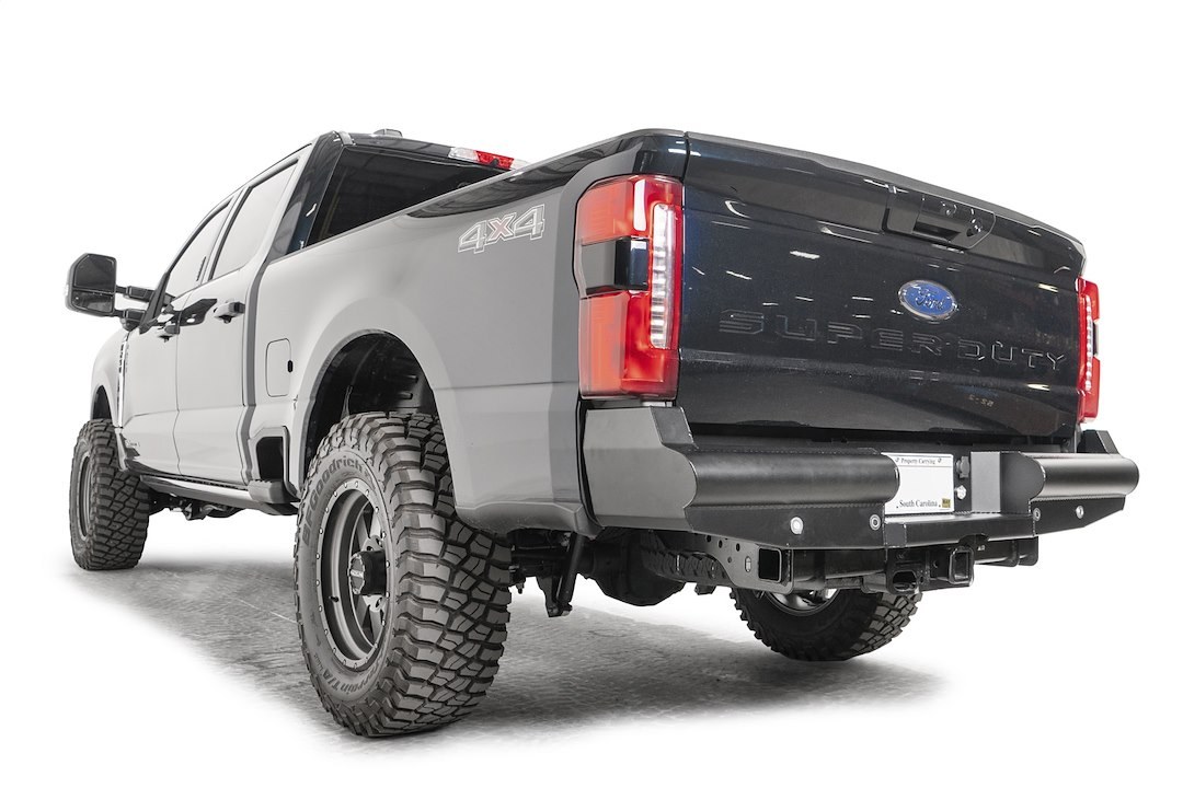 Fab Fours Bumper, Black Steel Elite, One Piece Design, Mounting Hardware Included, Compatible with OEM Receiver Hitch – FS23-U5950-1