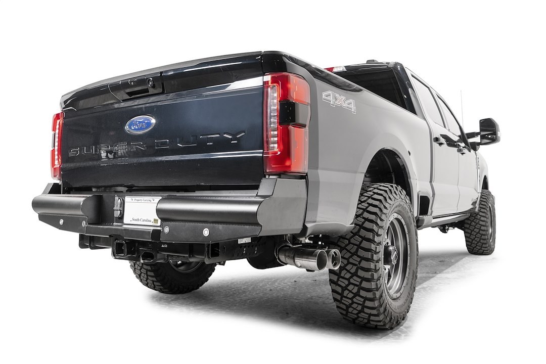 Fab Fours Bumper, Black Steel Elite, One Piece Design, Mounting Hardware Included, Compatible with OEM Receiver Hitch – FS23-U5950-1