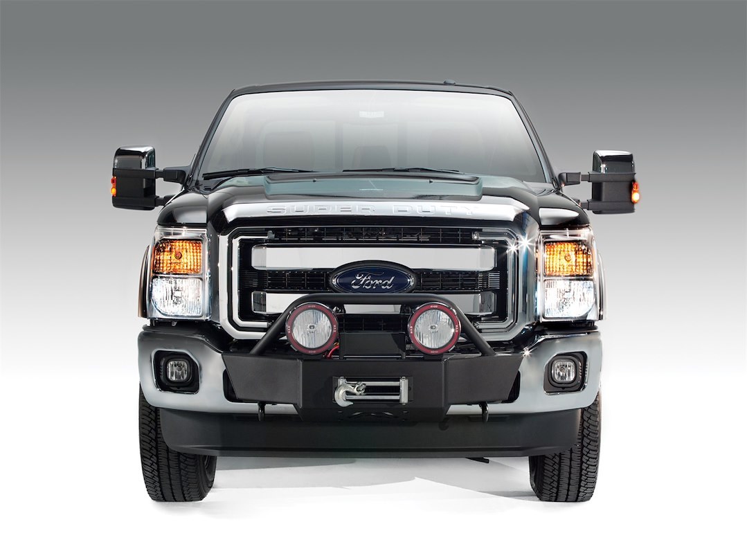 Fab Fours Winch Mount, Fits Warn Zeon Up to 12,000 Pound Small Frame Winch, Fixed Front Bumper Mount, Powder Coated, Black, Steel – FS99-N1650-1