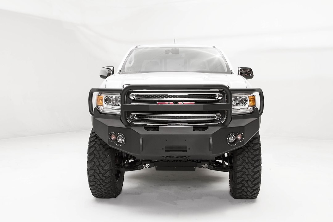 Fab Fours Bumper, Premium, One Piece Design, Mounting Hardware Included, With Grille Guard, With Internal Winch Mount – GC15-H3450-1