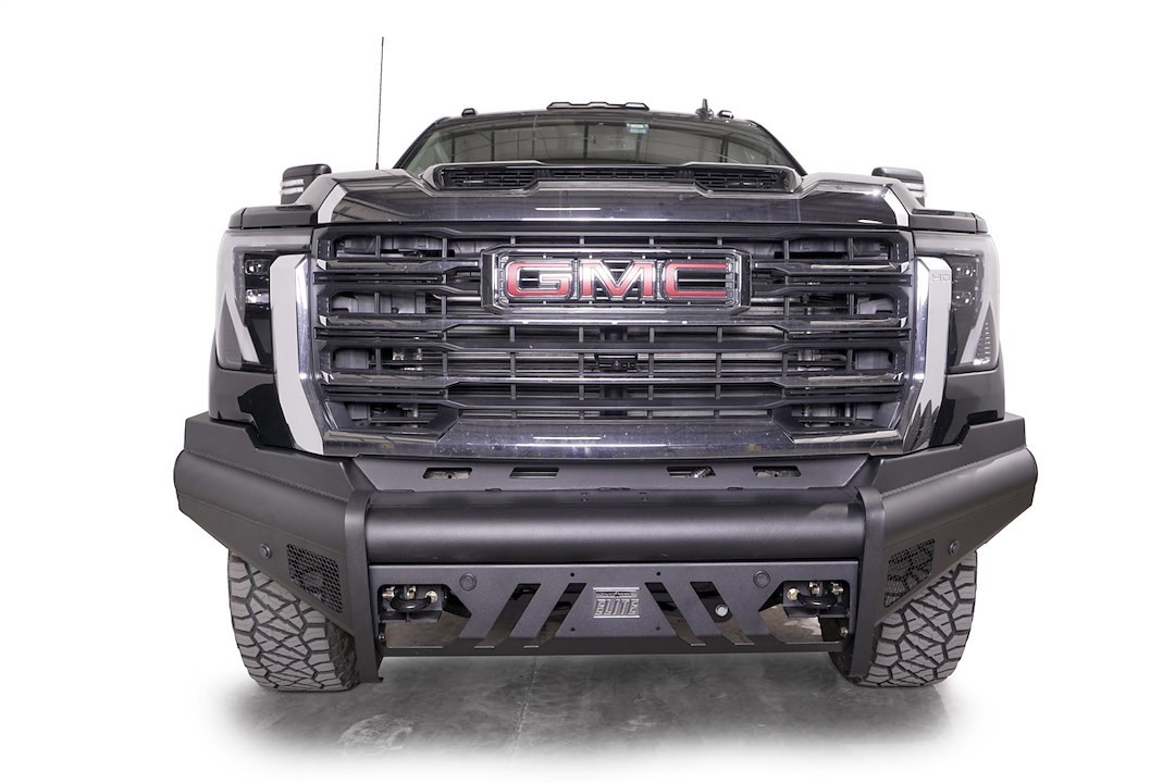 Fab Fours Bumper, Elite, One Piece Design, Mounting Hardware Included, Without Grille Guard, With Bolt-On Tow Hooks – GM24-Q6261-1