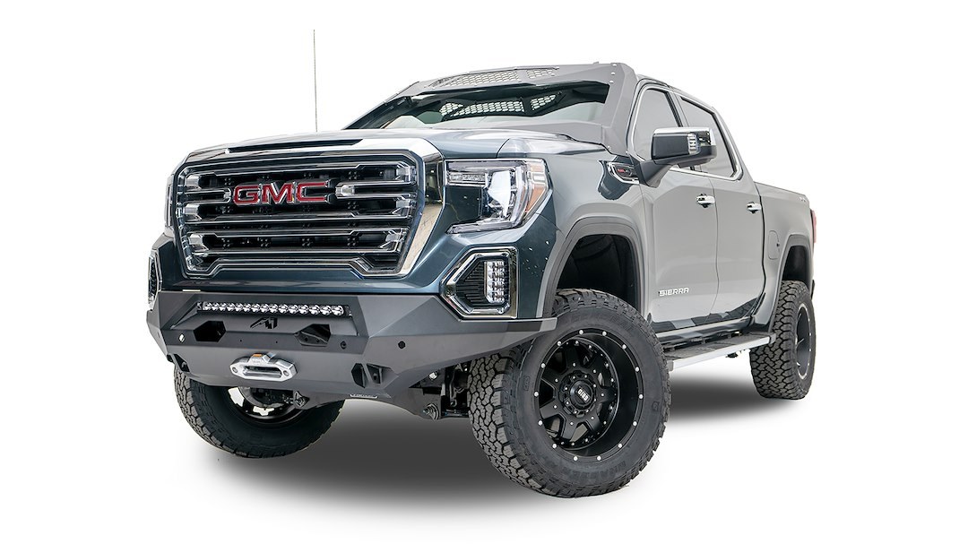 Fab Fours Bumper, Matrix Series, One Piece Design, Mounting Hardware Included, Without Grille Guard – GS19-X3951-1