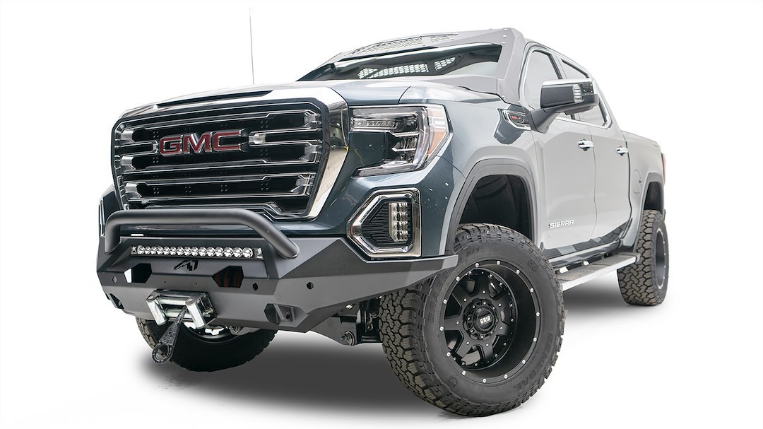 Fab Fours Bumper, Matrix Series, One Piece Design, Mounting Hardware Included, With Pre-Runner Guard – GS19-X3952-1