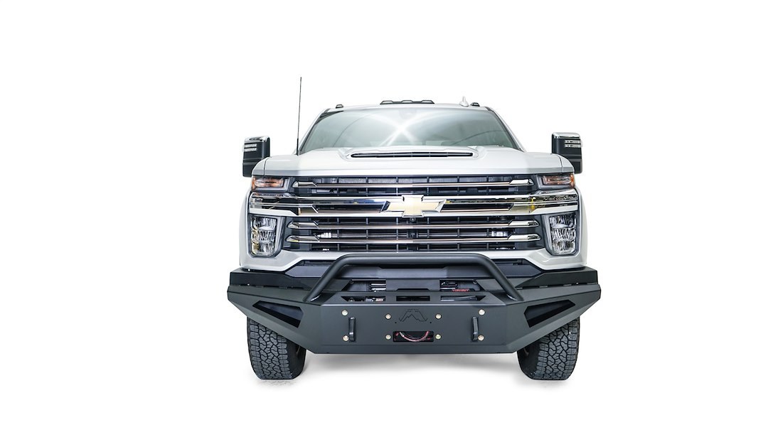 Fab Fours Bumper, Red Steel, One Piece Design, Mounting Hardware Included, With Pre-Runner Guard, With Internal Winch Mount – CH20-RS4962-1