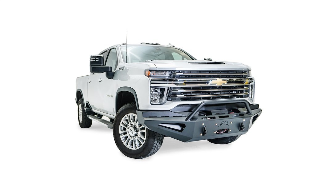 Fab Fours Bumper, Red Steel, One Piece Design, Mounting Hardware Included, With Pre-Runner Guard, With Internal Winch Mount – CH20-RS4962-1