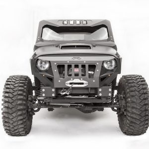 Fab Fours Fender, Armor System, Black Matte Powder Coated Steel, With LED Parking/ Turn Signal Light, Set of 2 – JK1000-1