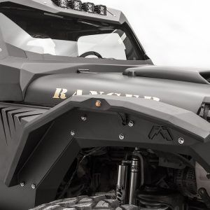 Fab Fours Fender Vent, “the Legend” Style, Black Matte Powder Coated Steel, Functional, Set of 2, With Integrated Rock Light Mount – JK1004-1