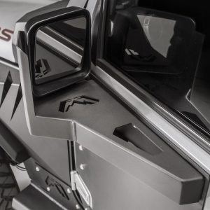 Fab Fours Exterior Mirror Cover, Armor System, Lower Half Cover, Powder Coated Black Steel, Set of 2 – JK3001-1