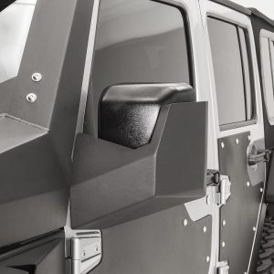 Fab Fours Exterior Mirror Cover, Armor System, Lower Half Cover, Powder Coated Black Steel, Set of 2 – JK3001-1