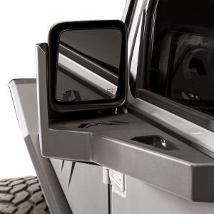 Fab Fours Exterior Mirror Cover, Armor System, Lower Half Cover, Powder Coated Black Steel, Set of 2 – JK3001-1