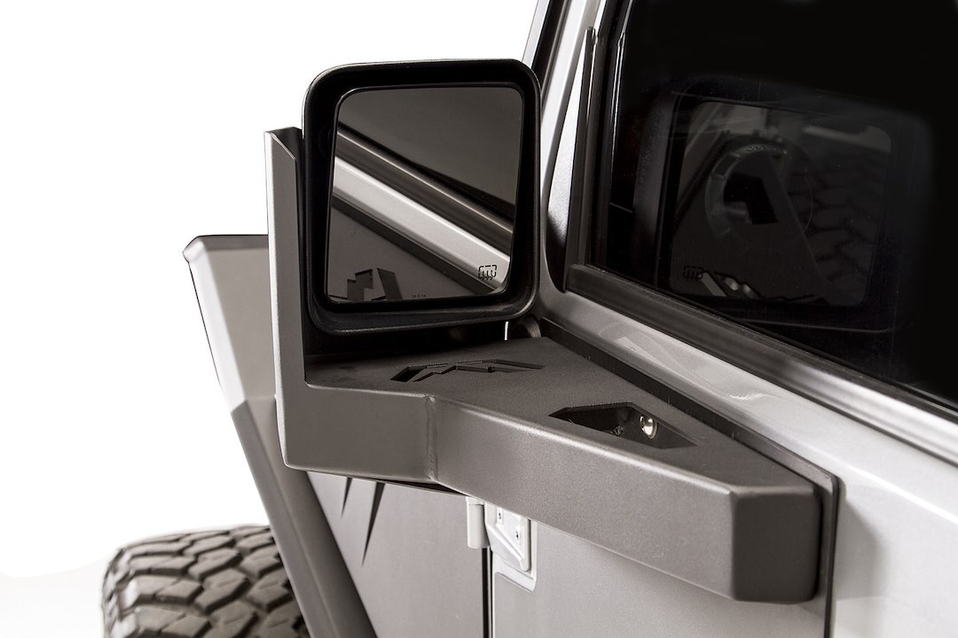 Fab Fours Exterior Mirror Cover, Armor System, Lower Half Cover, Powder Coated Black Steel, Set of 2 – JK3001-1