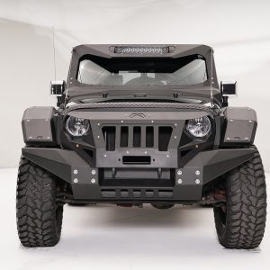 Fab Fours Fender, Armor System, Black Matte Powder Coated Steel, Set of 2 – JK4000-1