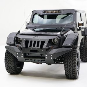 Fab Fours Fender, Armor System, Black Matte Powder Coated Steel, Set of 2 – JK4000-1