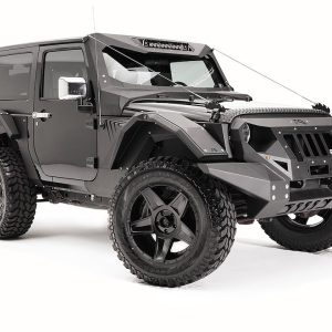 Fab Fours Fender, Armor System, Black Matte Powder Coated Steel, Set of 2 – JK4000-1