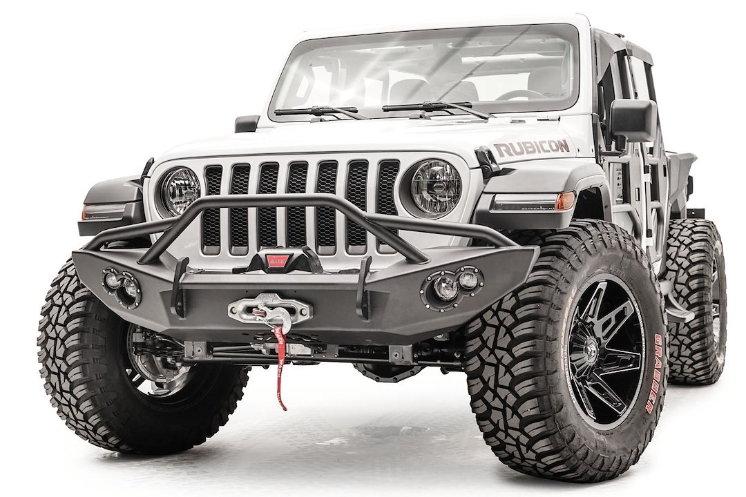 Fab Fours Bumper, Lifestyle ™, One Piece Design, Mounting Hardware Included, With Pre-Runner Guard – JL18-B4652-1