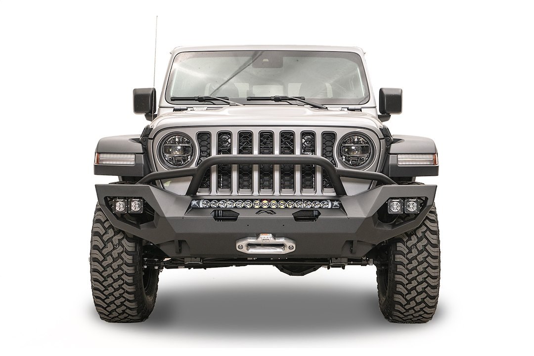 Fab Fours Bumper, Matrix Series, One Piece Design, Mounting Hardware Included, With Pre-Runner Guard – JL18-X4652-1