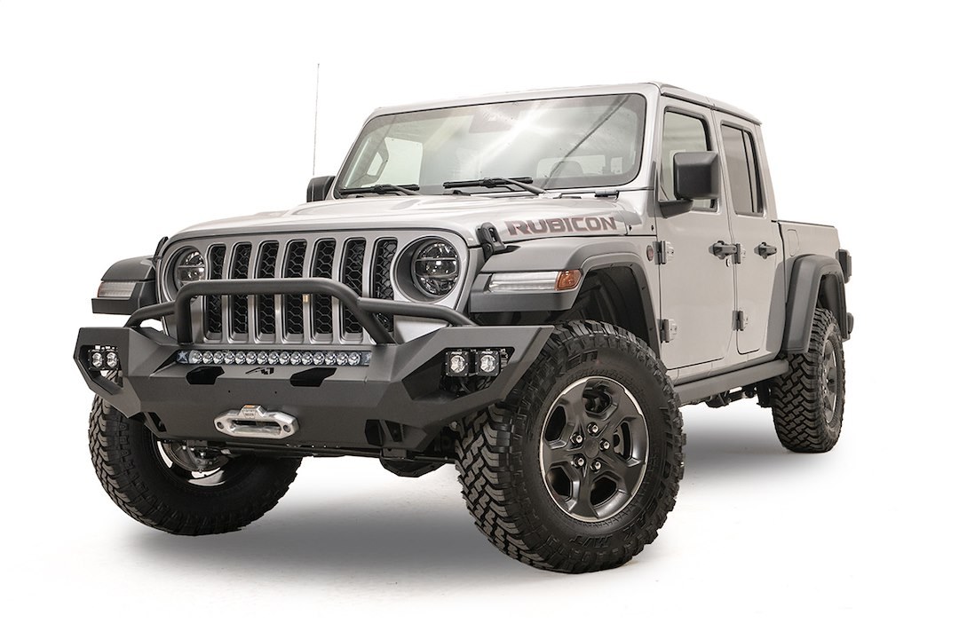 Fab Fours Bumper, Matrix Series, One Piece Design, Mounting Hardware Included, With Pre-Runner Guard – JL18-X4652-1