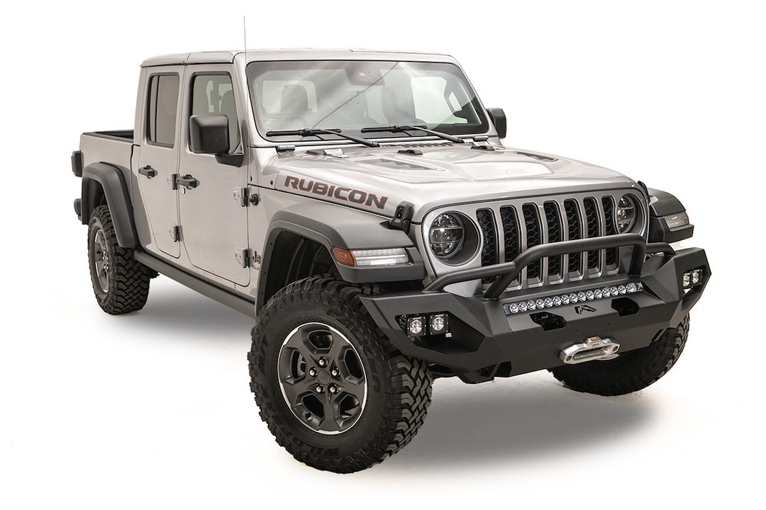 Fab Fours Bumper, Matrix Series, One Piece Design, Mounting Hardware Included, With Pre-Runner Guard – JL18-X4652-1