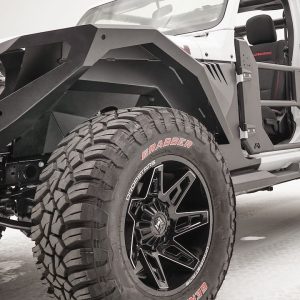 Fab Fours Inner Fender, Grumper, Black Matte Powder Coated Steel, Set of 2, Compatible with JL2000 Series Fender – JL2002-1