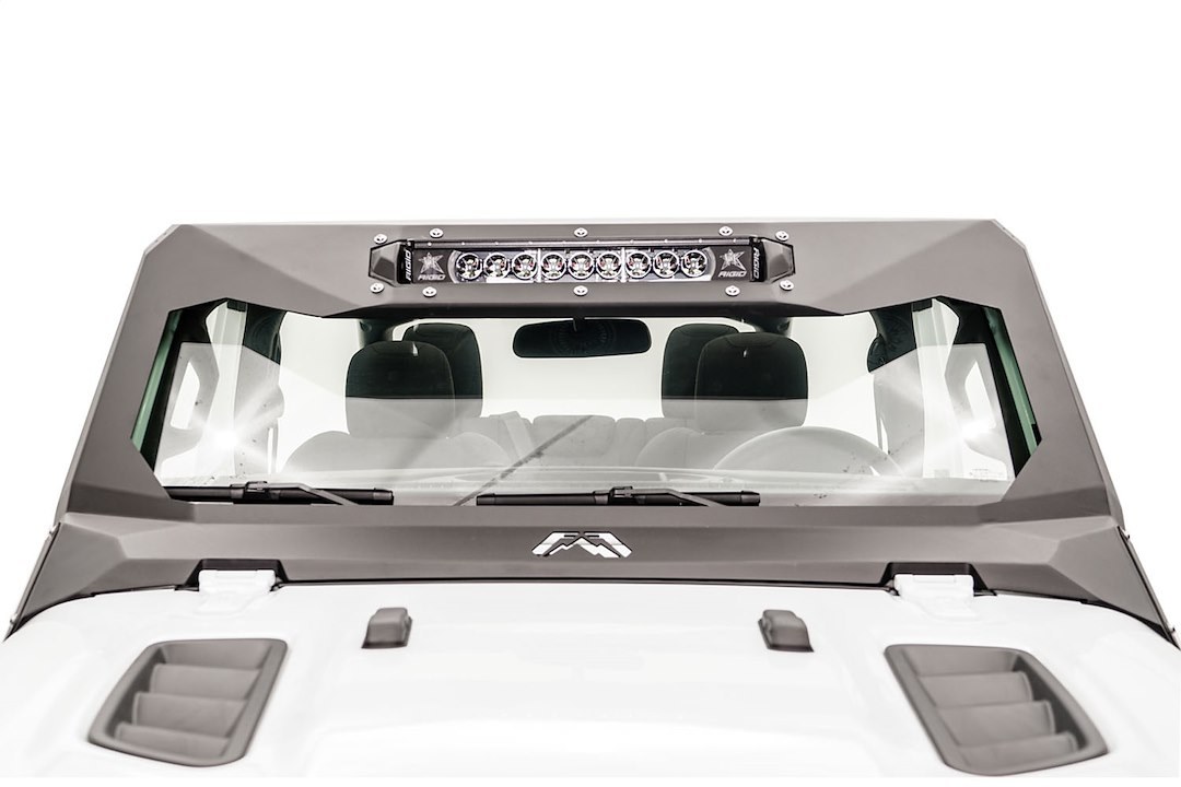 Fab Fours Light Bar Mounting Kit, Vicowl, Vicowl Mount, Mounts One 20 Inch Light Bar, Powder Coated, Matte Black, Steel – JL3022-1