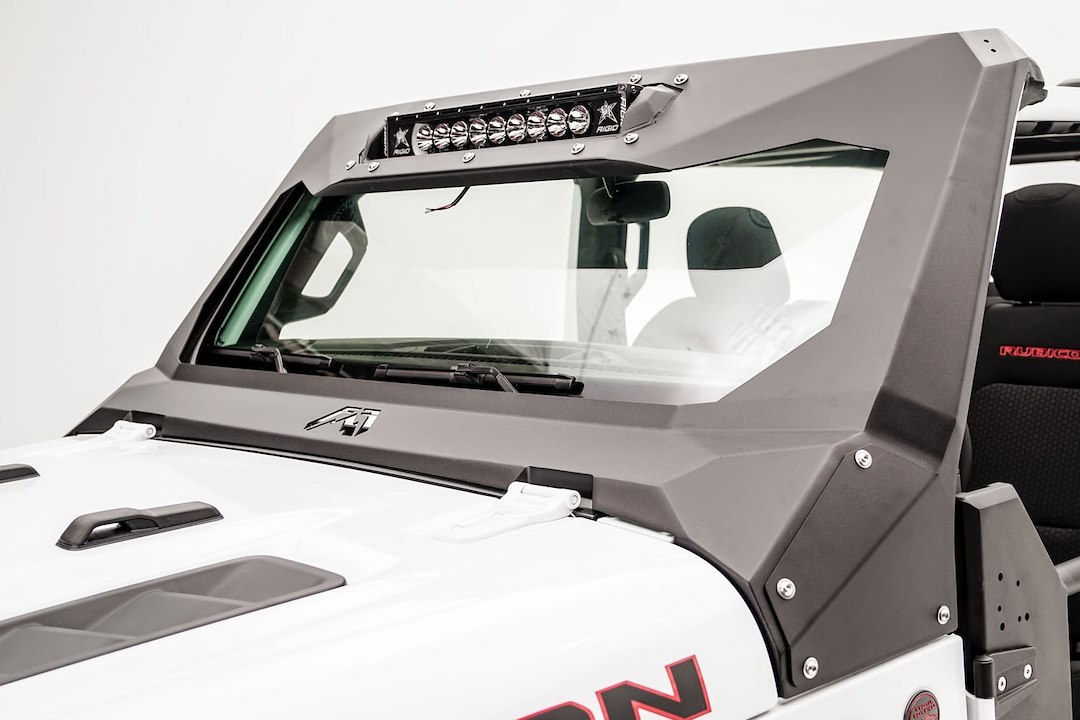 Fab Fours Light Bar Mounting Kit, Vicowl, Vicowl Mount, Mounts One 20 Inch Light Bar, Powder Coated, Matte Black, Steel – JL3022-1