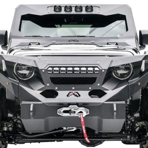 Fab Fours Fender, Grumper, Black Matte Powder Coated Steel, Set of 2, With Fender Flare and Gill Box – JL4600-1