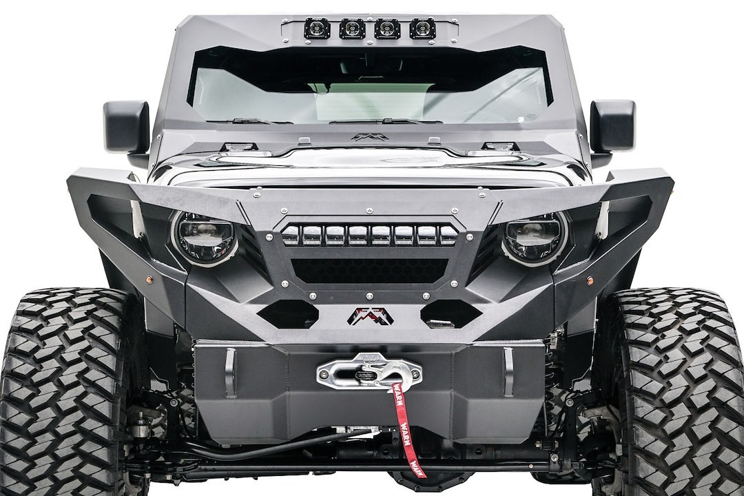 Fab Fours Fender, Grumper, Black Matte Powder Coated Steel, Set of 2, With Fender Flare and Gill Box – JL4600-1