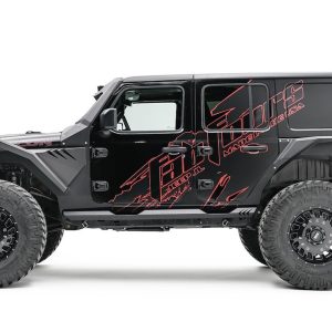 Fab Fours Fender, Grumper, Black Matte Powder Coated Steel, Set of 2, With Fender Flare and Gill Box – JL4600-1