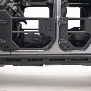 Fab Fours Rocker Panel Guard, Rock Slider, Oval Tube, Powder Coated, Black, 3/16 Inch Plate Steel – JT20-G1850-1