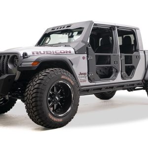 Fab Fours Rocker Panel Guard, Rock Slider, Oval Tube, Powder Coated, Black, 3/16 Inch Plate Steel – JT20-G1850-1