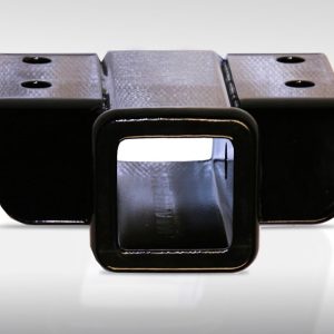 Fab Fours Trailer Hitch Front, Black Steel, 2 Inch Receiver, Mounts to Black Steel Front Bumpers – M1750-1