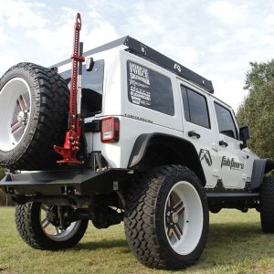 Fab Fours Jack Mount, Hi-Lift, Works with Hi-Lift Jacks, Mounts to Rear Bumper, Black, Steel – M2150-1