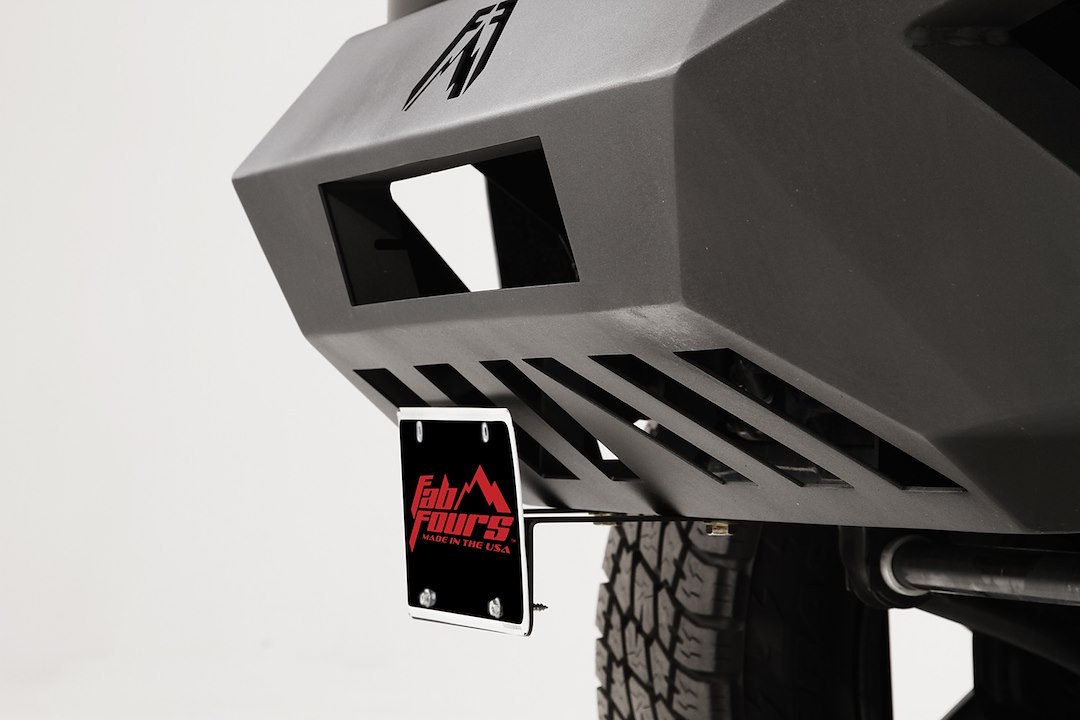 Fab Fours License Plate Bracket, Vengeance, Powder Coated Steel, For 1/2 Ton Vengeance Bumpers – M2250-1