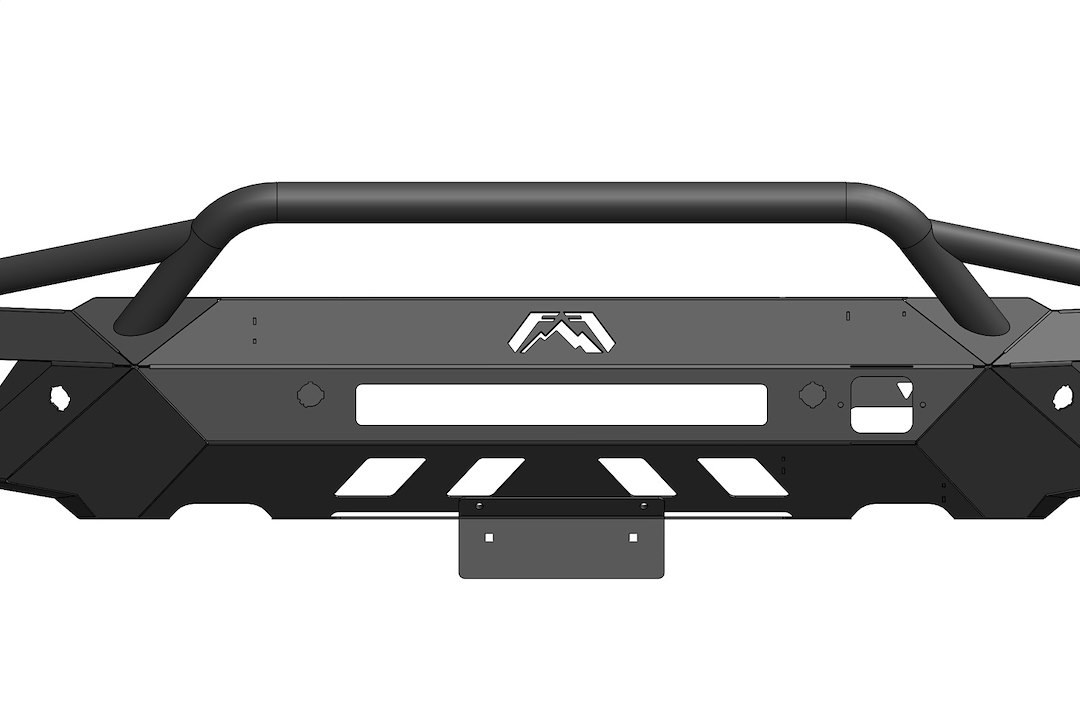 Fab Fours License Plate Bracket, Vengeance, Matte Black Powder Coat, Steel – M2351-1