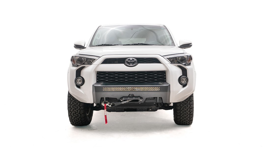 Fab Fours Bumper, Hidden Winch, One Piece Design, Mounting Hardware Included, Without Grille Guard, With Winch Mount – T4R-N4551-1