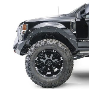 Fab Fours Fender, Open Fender System, Aggressive Stance, Powder Coated, Black, 11 Gauge Steel, With Inner Fender, Set of 4 – TF4200-1