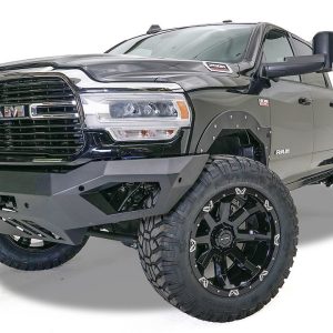 Fab Fours Fender, Open Fender System, Powder Coated, Black, 11 Gauge Steel, With Inner Fender, With Leveling Kit, Set of 4 – TF4400-1